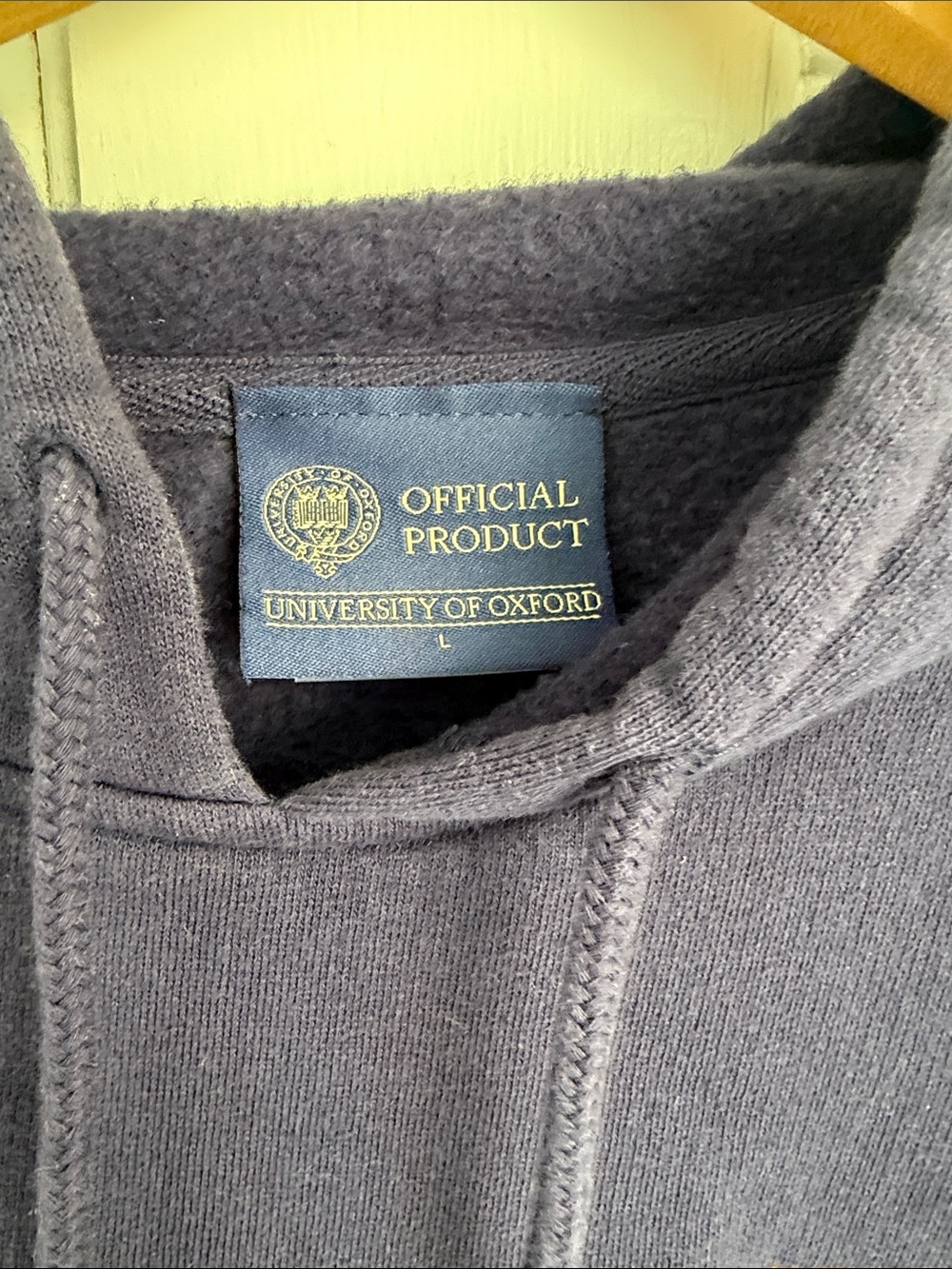 University of Oxford Crest Navy Pullover Hoodie Size Large - Picture 2 of 7